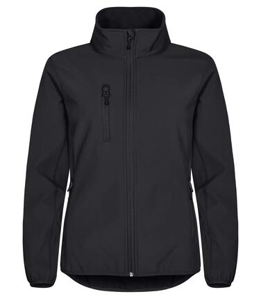 clique Classic Softshell Jacket Damen – 3-lagig, recyceltes Polyester – Black