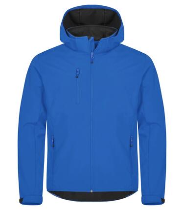 clique Veste Softshell à Capuche Classic — 96% Polyester Recyclé – Royal blue