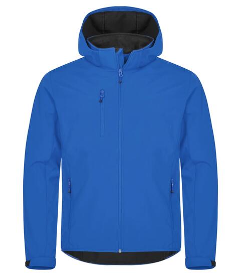 clique Veste Softshell à Capuche Classic — 96% Polyester Recyclé – Royal blue