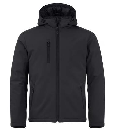 clique Padded Hoody Softshell pour homme – veste matelassée imperméable – Black