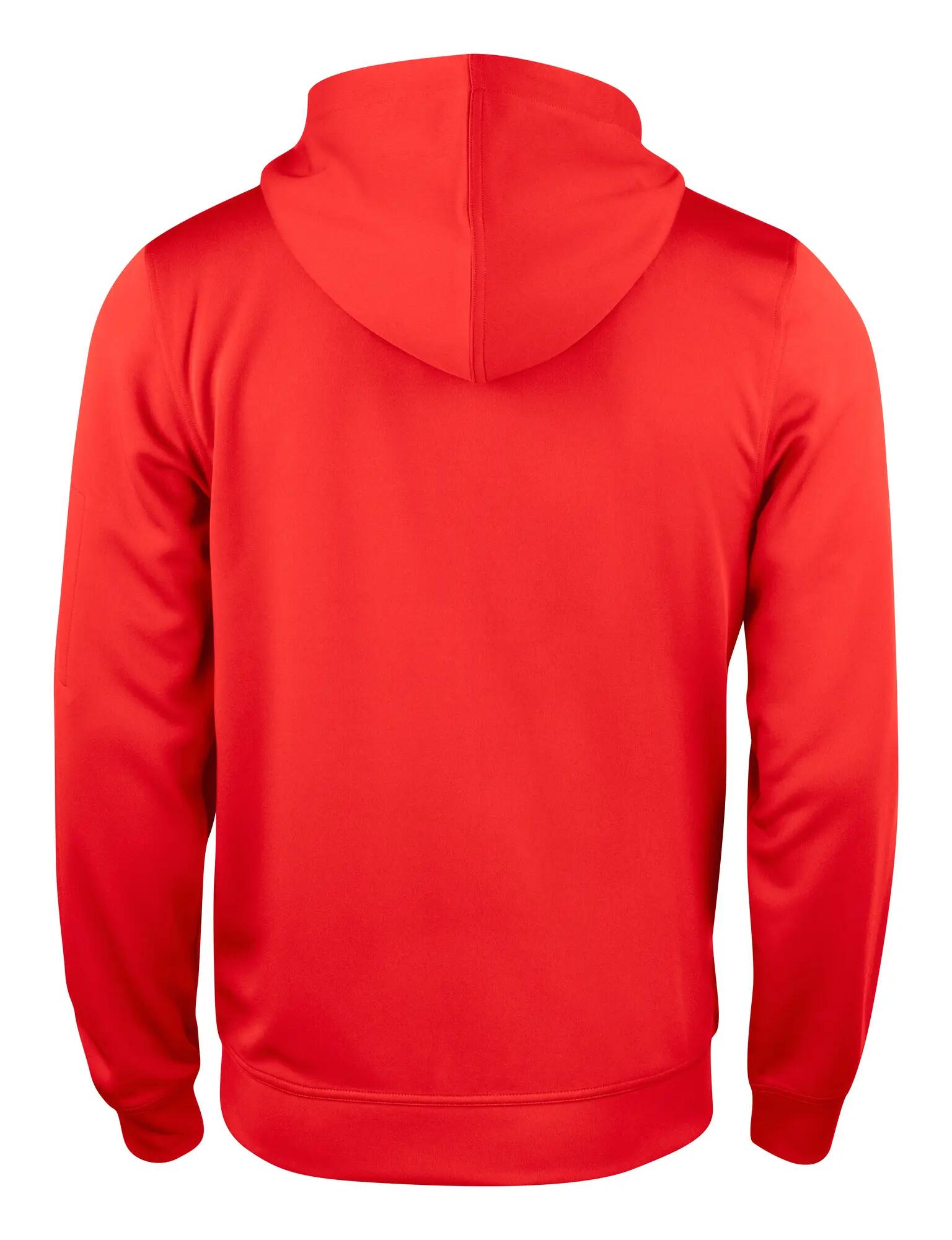clique Basic Active Hoody Full Zip – durchgefärbte Kapuzenjacke – red 2/4