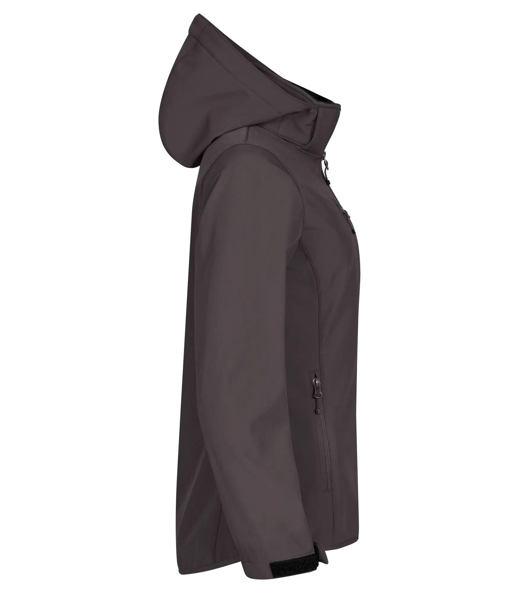 clique Classic Softshell Hoody Mulher, 3 camadas, reciclado – Dark grey 4/4