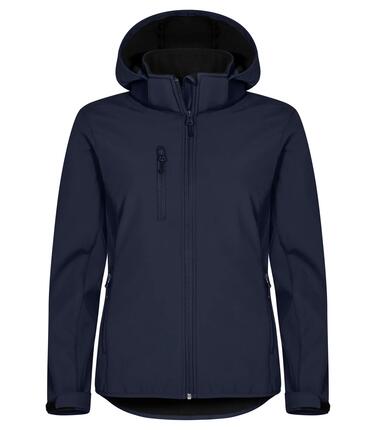 clique Veste Softshell à Capuche Femme - Softshell 3 couches recyclé – Dark navy