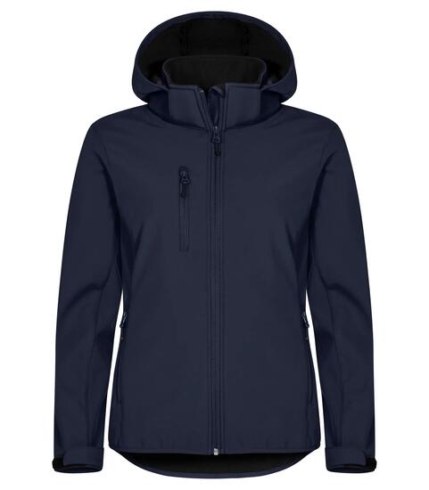 clique Veste Softshell à Capuche Femme - Softshell 3 couches recyclé – Dark navy