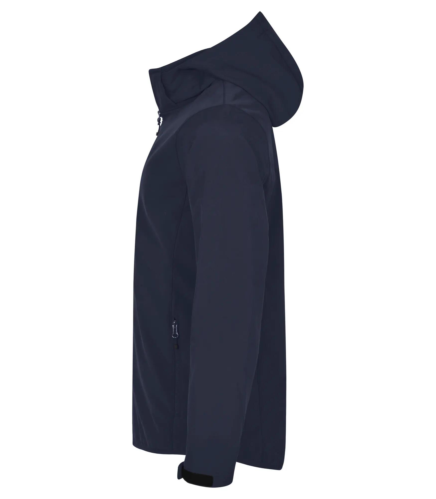 clique Classic Softshell Hoody 3-laags – 96% gerecycled polyester – Navy Blue 3/4