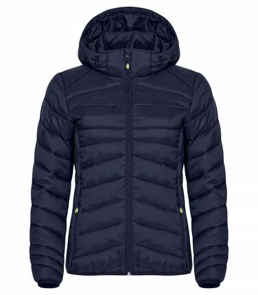 clique veste Idaho Women en polyamide recyclée, matelassée légère – Dark Navy