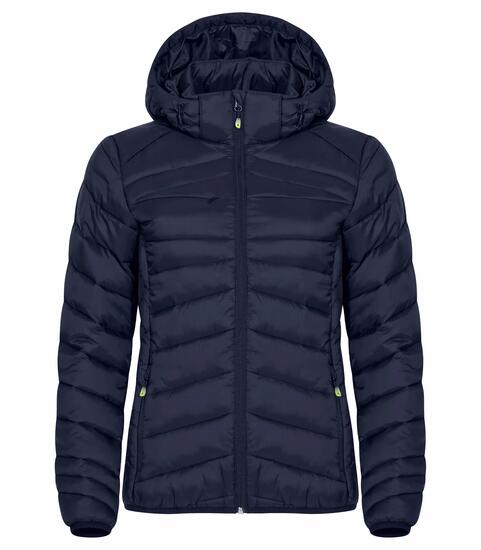 clique veste Idaho Women en polyamide recyclée, matelassée légère – Dark Navy