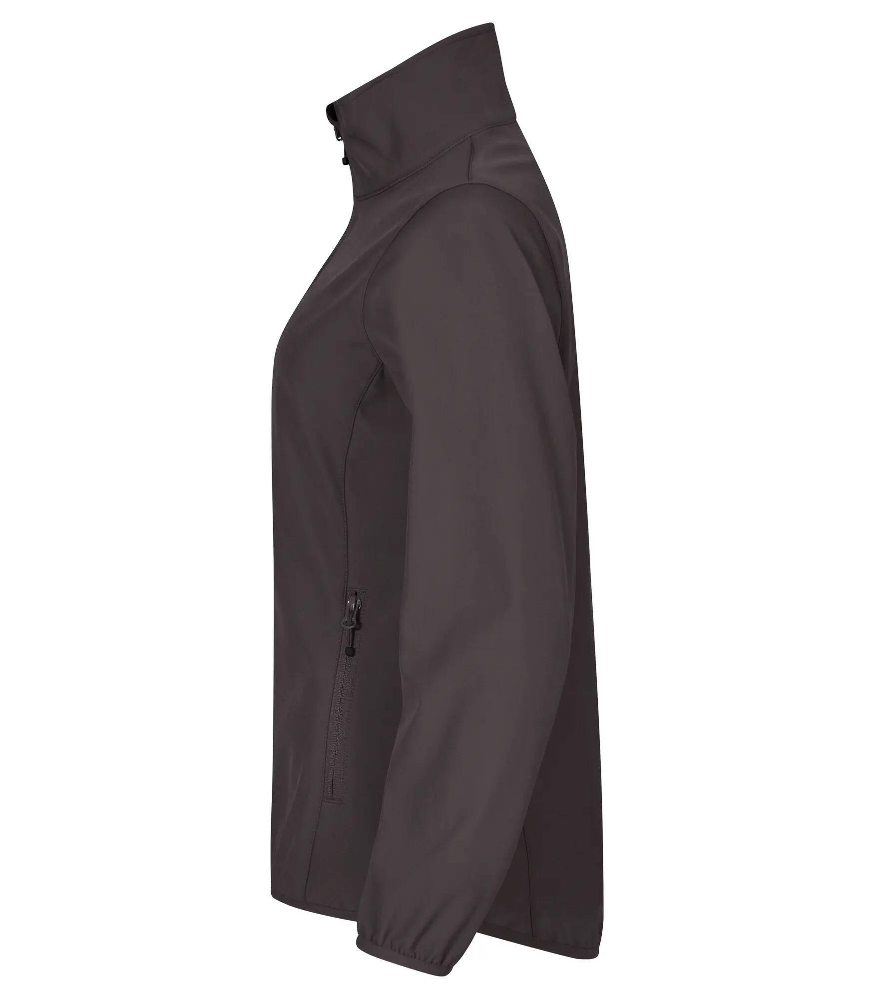 clique Classic Softshell Jacke Damen – 96% recyceltes Polyester – Dark grey 3/4