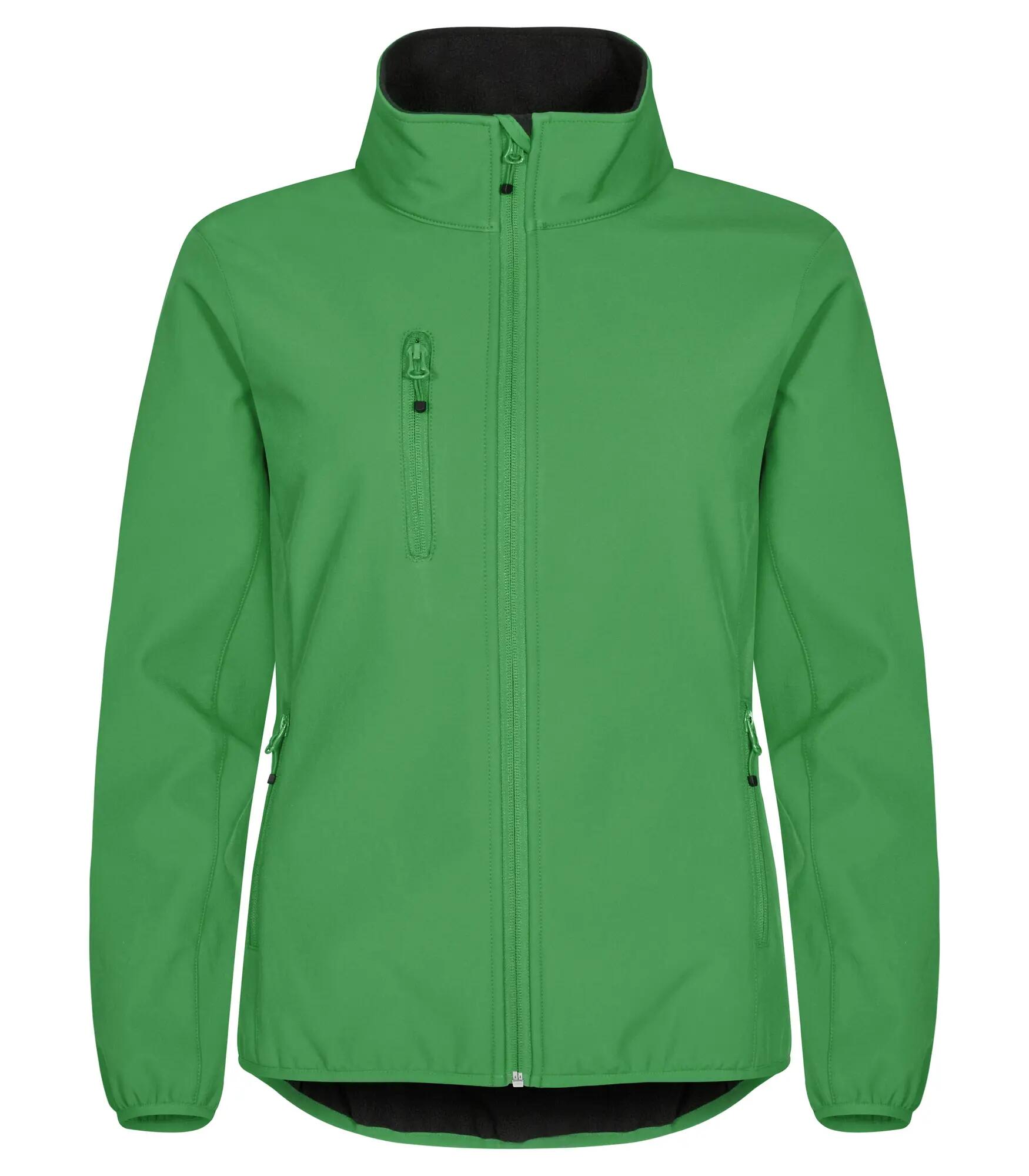 clique Classic Softshell Jacket Dames van gerecycled polyester – Apple green 1/4