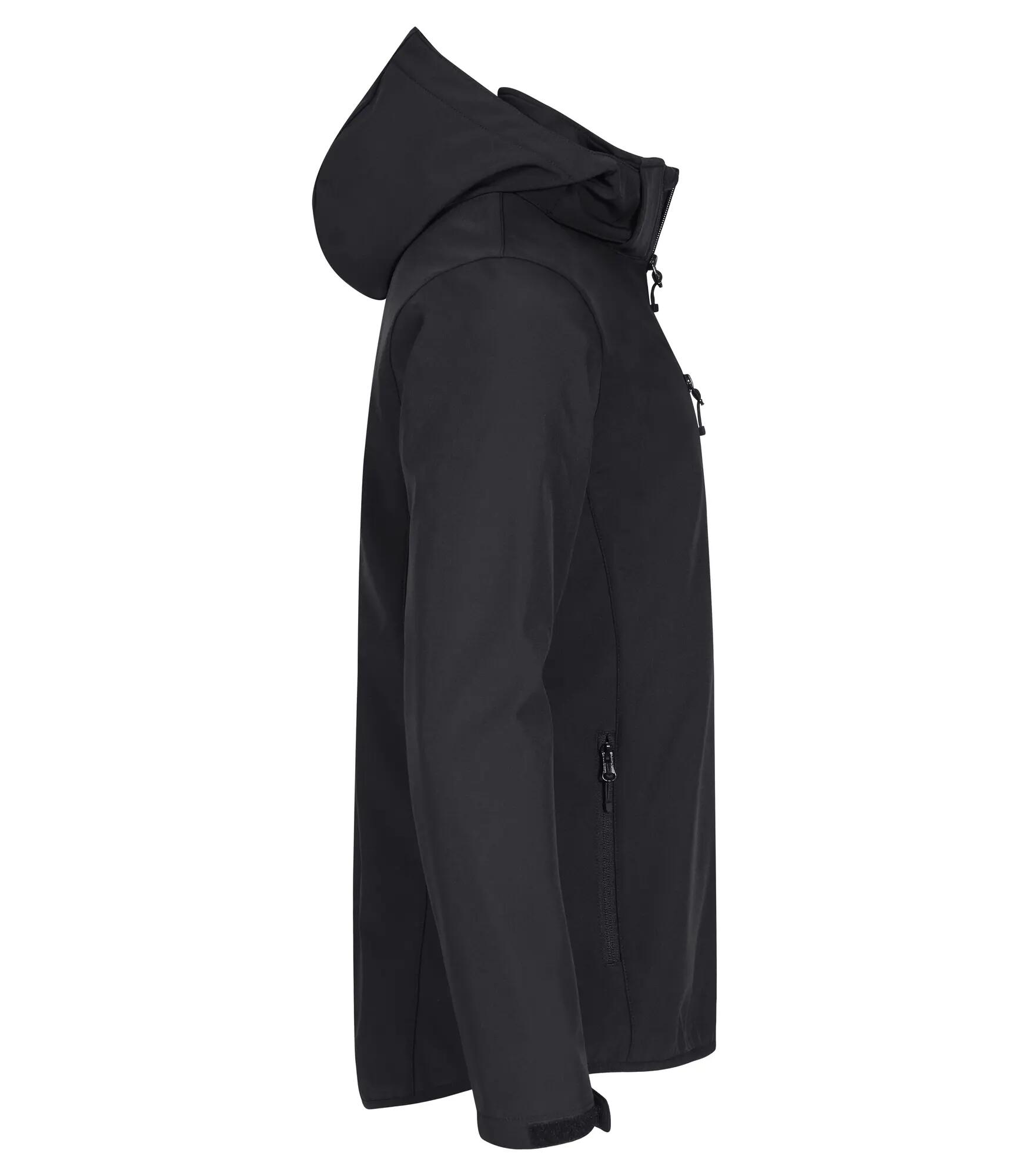 clique Classic Softshell Hoody – 3 capas, 96% poliéster reciclado – Black 4/4