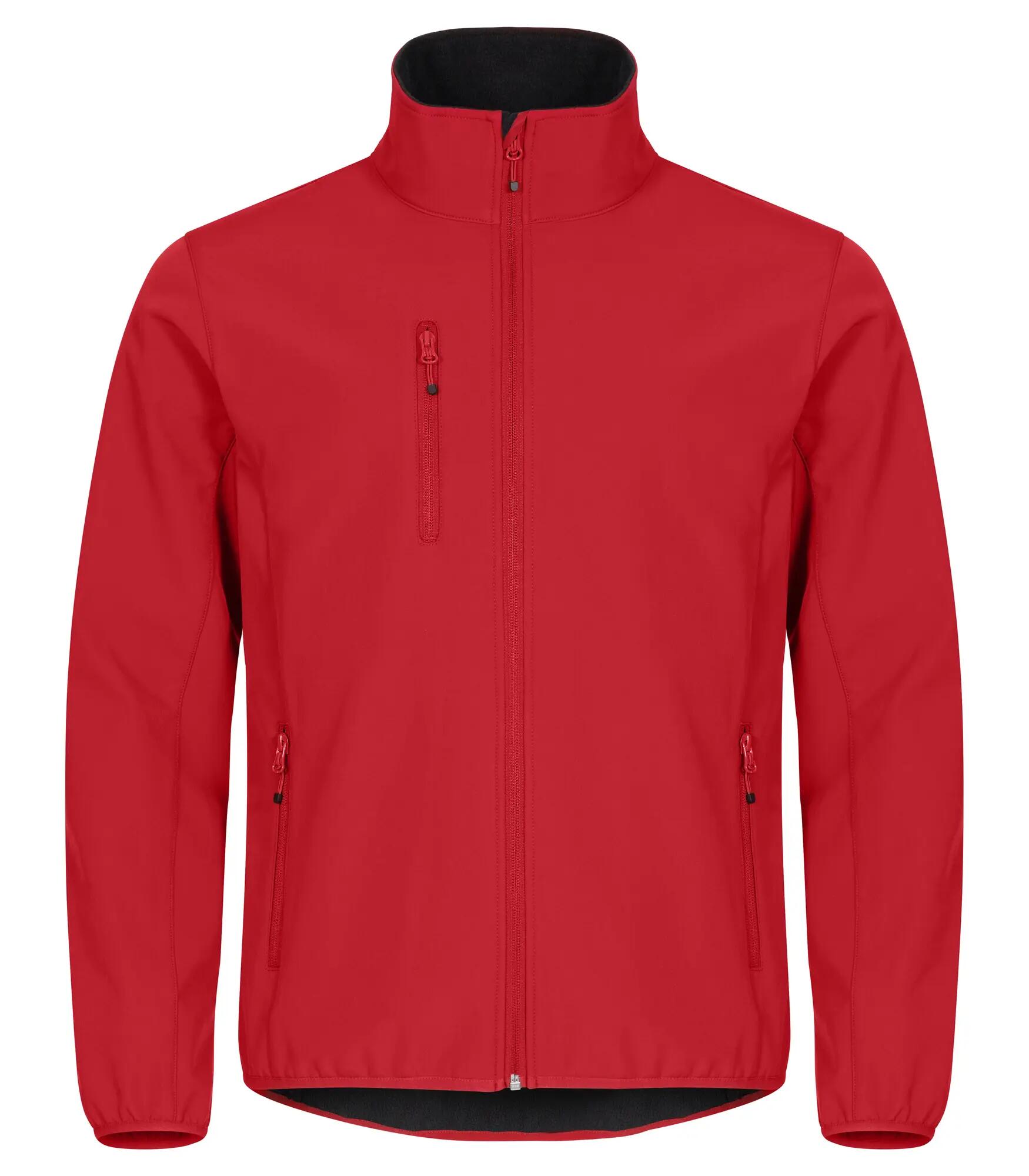 clique Classic Softshell Jacket em poliéster reciclado — 3 camadas – Red 1/4