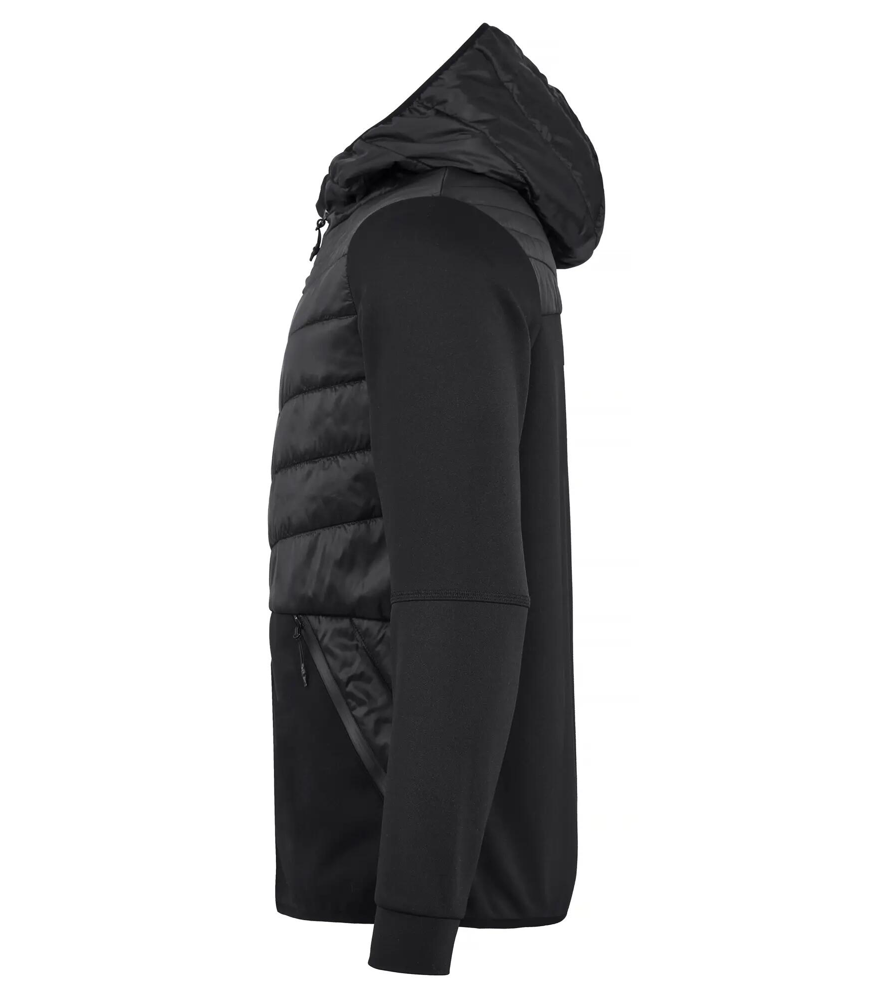clique Utah Jacket Herrenjacke leicht wattiert mit Reflektoren schwarz – Black 3/4