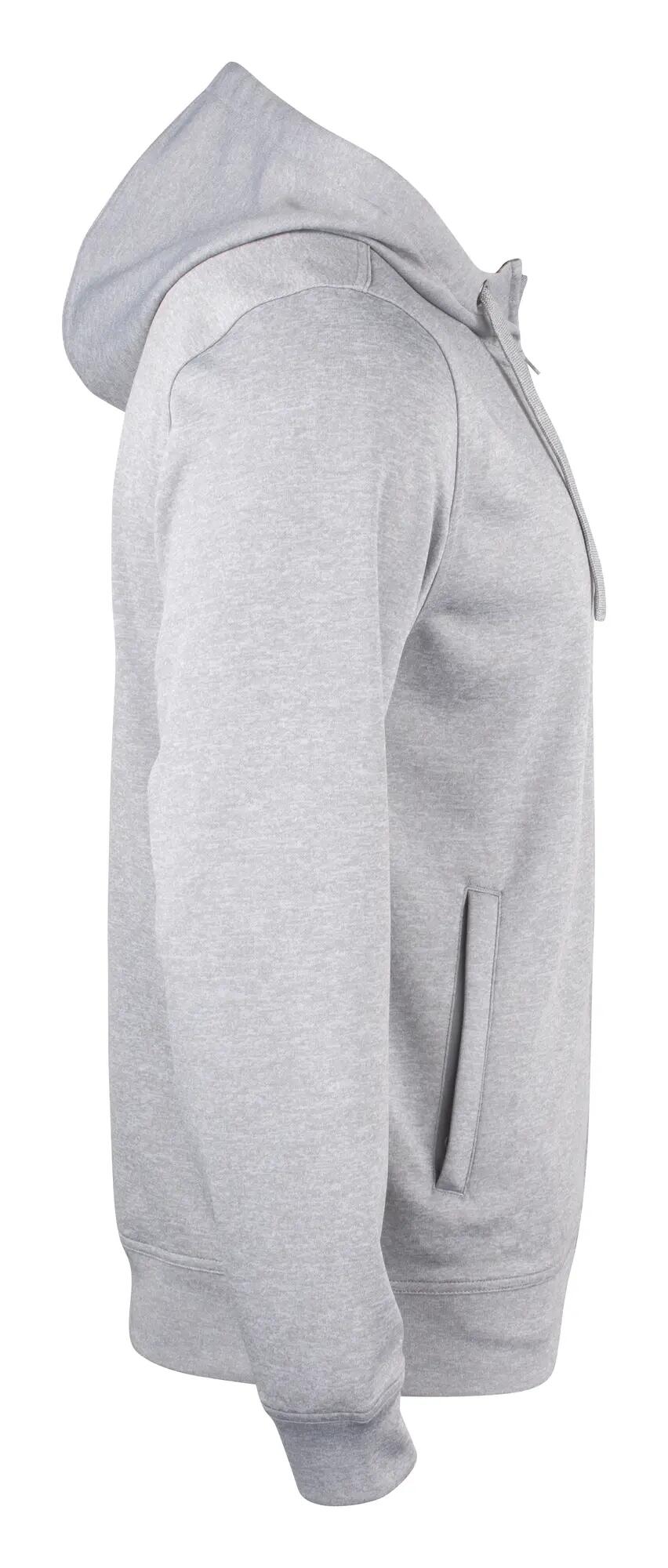 clique Basic Active Hoody Full Zip em poliéster cinza mesclado – grey melange 4/4