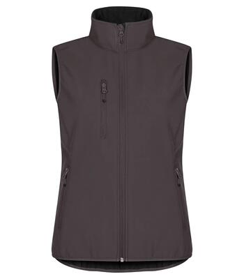 Clique classic softshell vest women - dames softshell bodywarmer 3-laags – dark