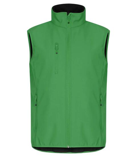 clique Classic Softshell Vest – 3‑warstwowa kamizelka softshell – Apple green