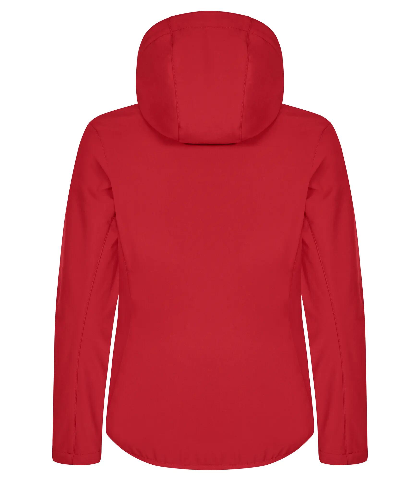 clique Softshell Hoody Dames – 3-laags, 96% gerecycled polyester – Red 2/4