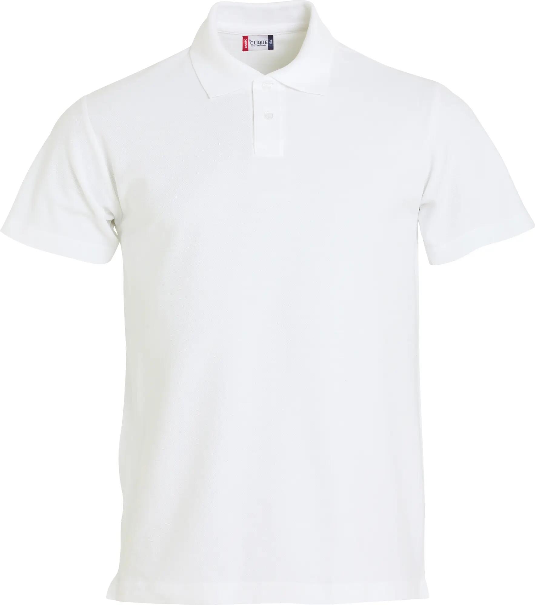 clique Polo Básico M/C Junior branco em poliéster – white 1/4