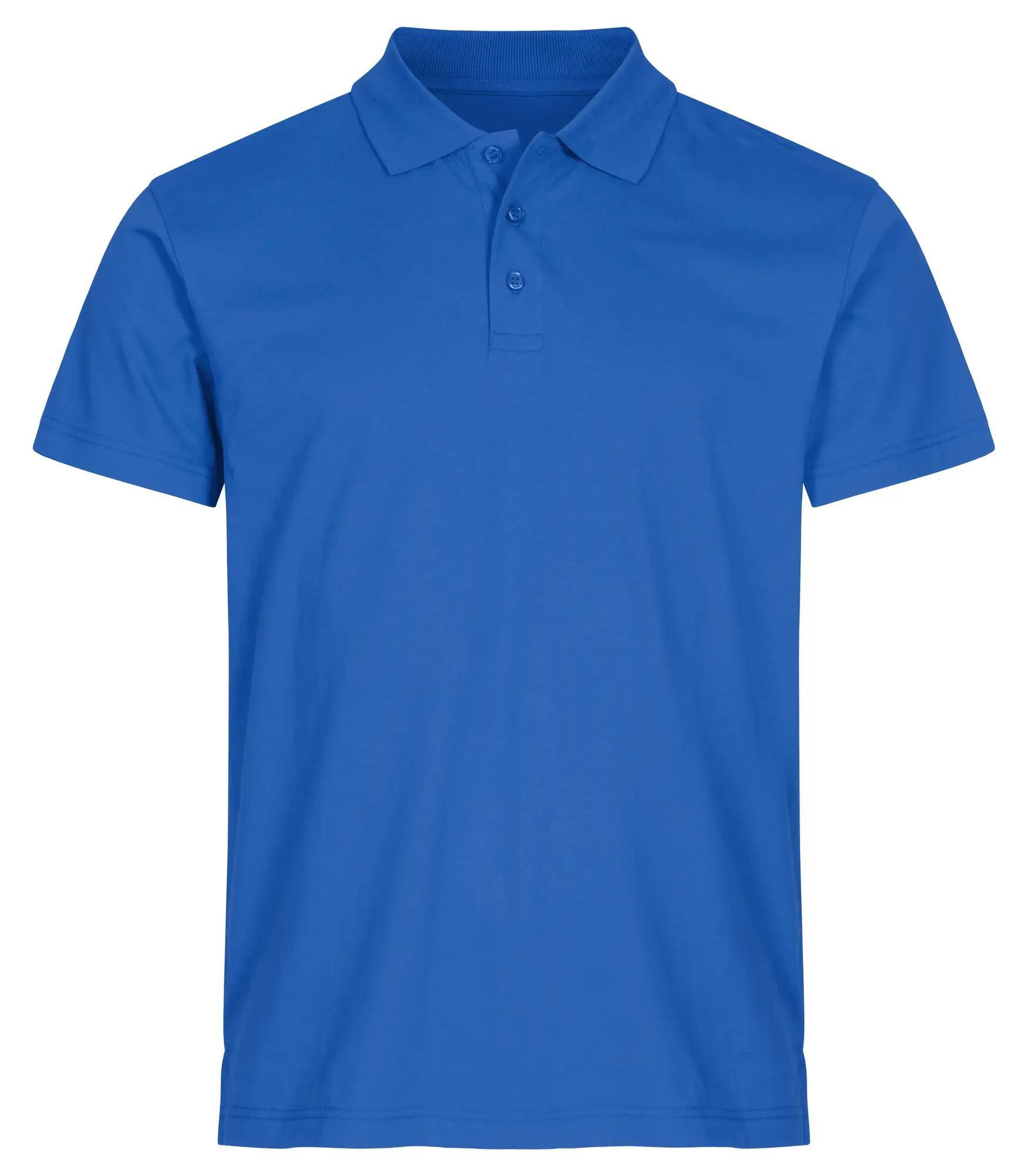 clique Single Jersey Polo – Royalblue 1/4