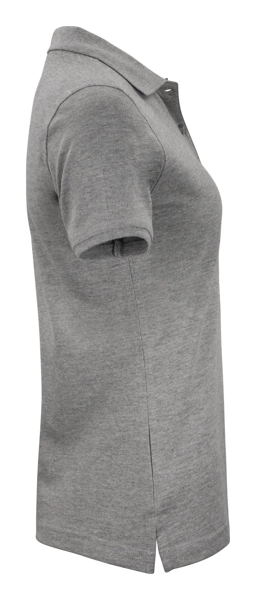 clique Classic OC Polo Mulher 100% algodão orgânico cinza mesclado – grey 4/4