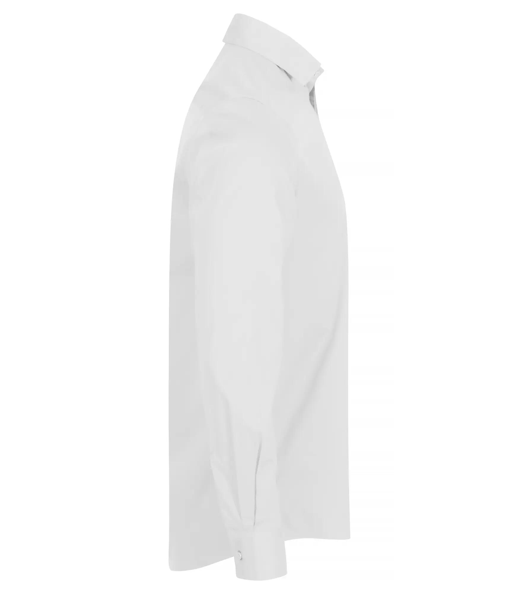 clique Stretch Shirt L/S camisa de manga comprida em algodão stretch – White 4/4