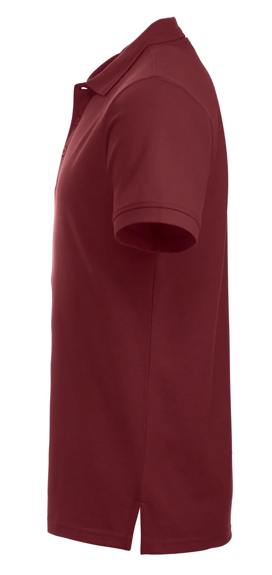 clique Polo Manhattan Herren in Burgunder mit Jacquard-Streifen – burgundy 3/4