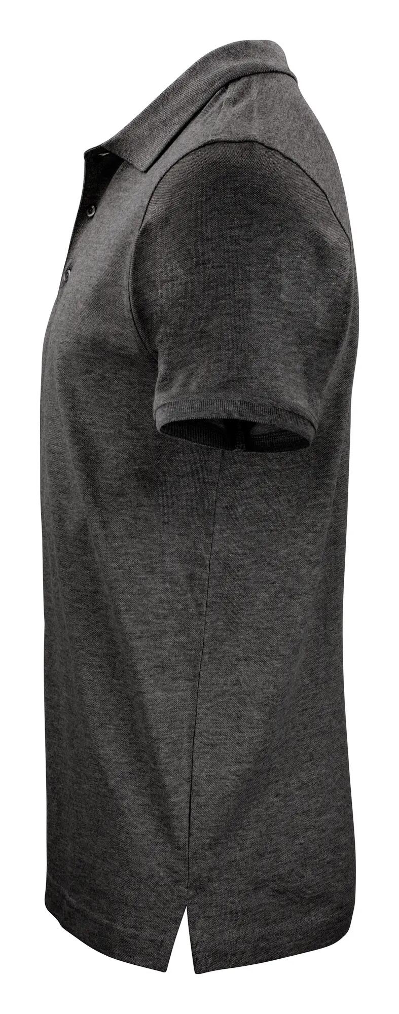 clique Classic OC Polo aus Bio-Baumwolle – anthracite melange 3/4