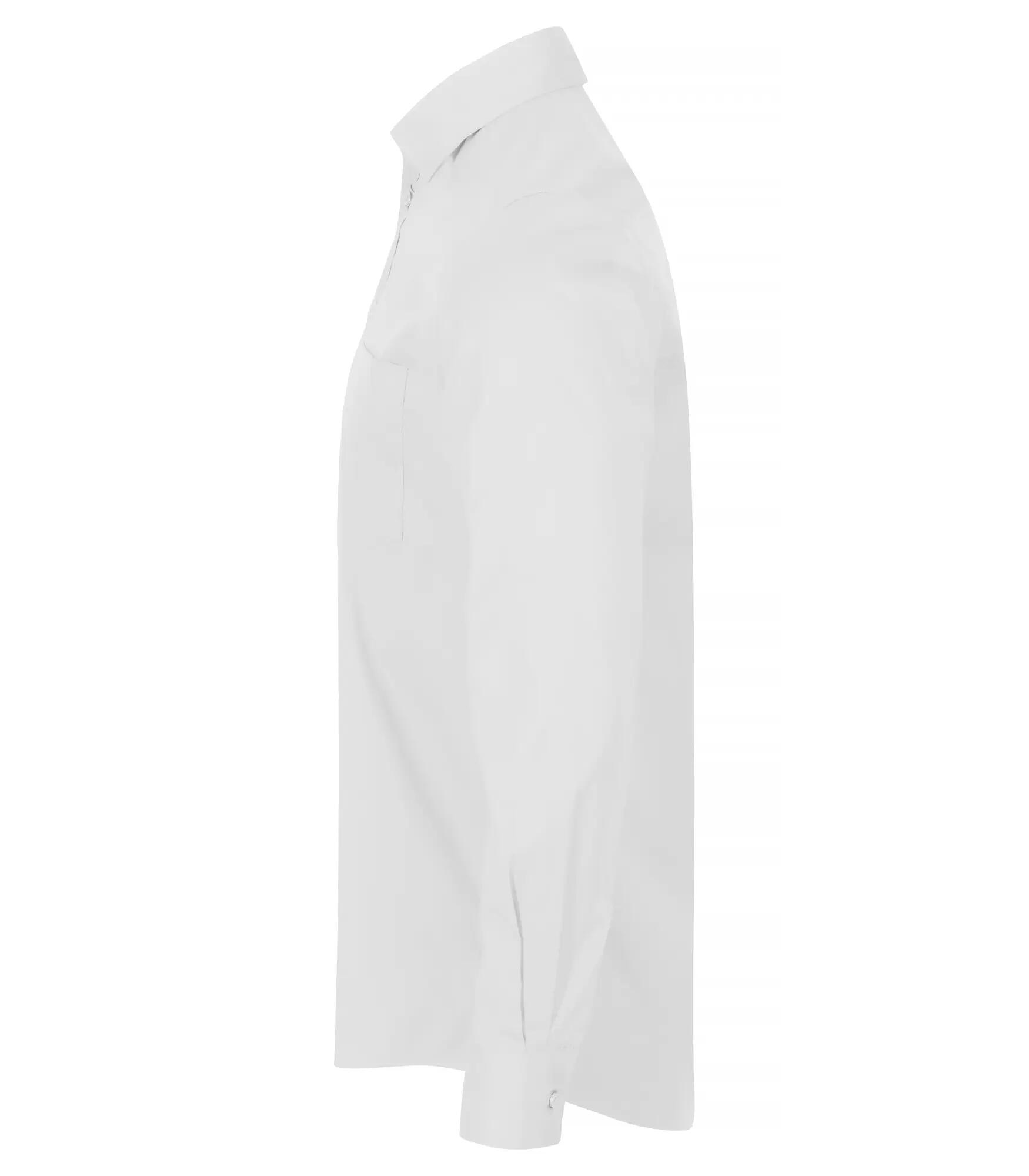 clique Stretch Shirt L/S camisa de manga comprida em algodão stretch – White 3/4