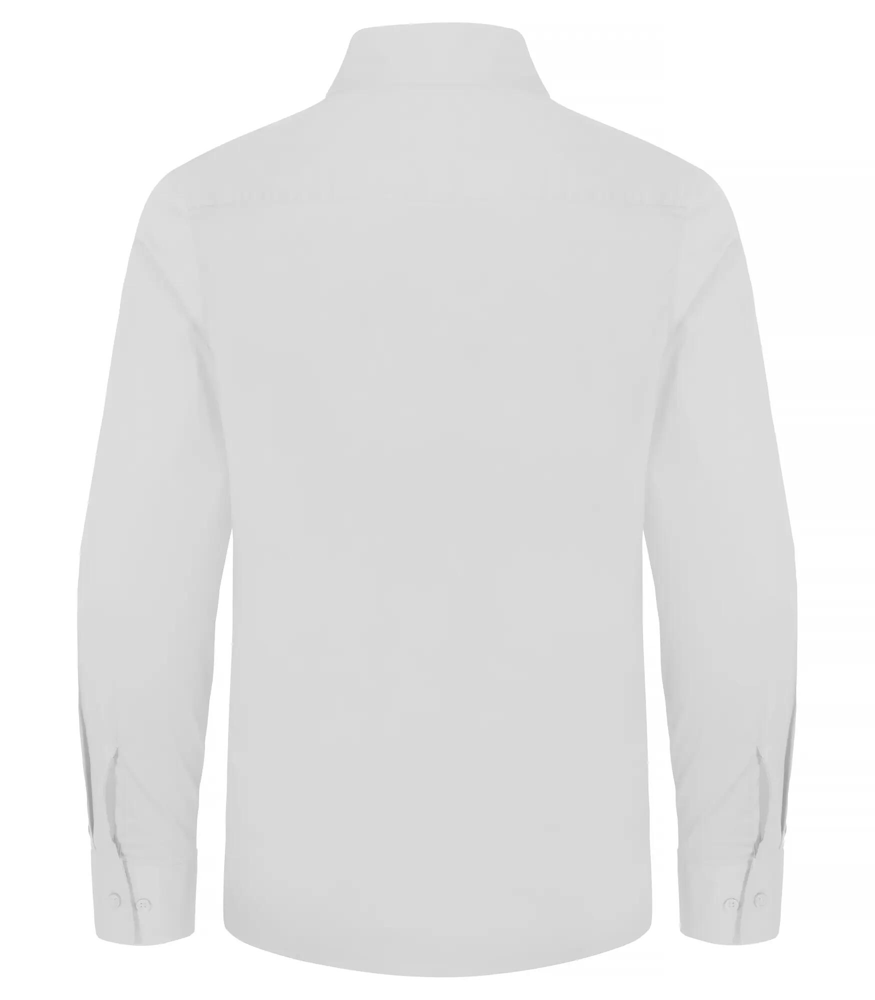 clique Stretch Shirt L/S camisa de manga comprida em algodão stretch – White 2/4