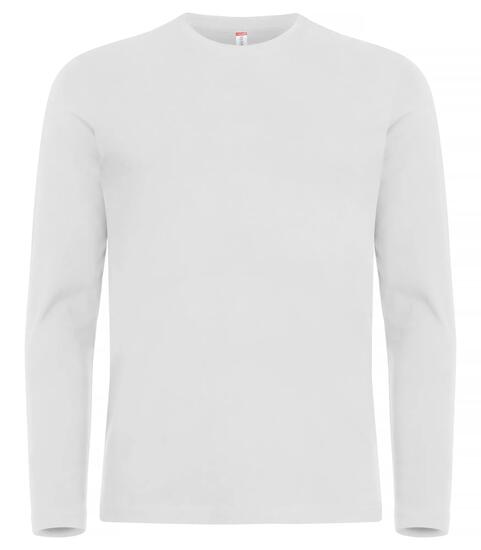 clique Premium Fashion-T L/S – T-shirt manches longues premium – White
