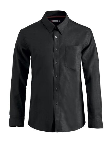 clique Oxford-Hemd Langarm 100% Baumwolle schwarz, 4XL – black