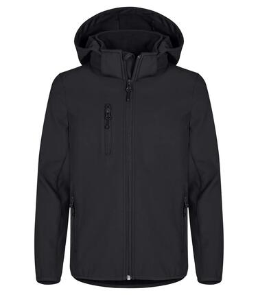 clique Classic Softshell Jacket Junior, 3-lagig, recycelt – Black