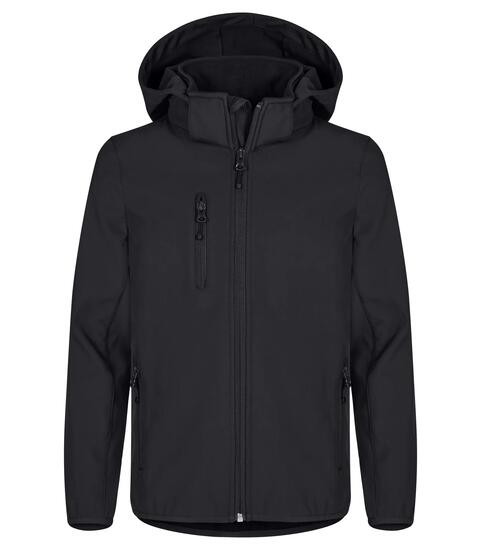 clique Classic Softshell Jacket Junior, 3-lagig, recycelt – Black