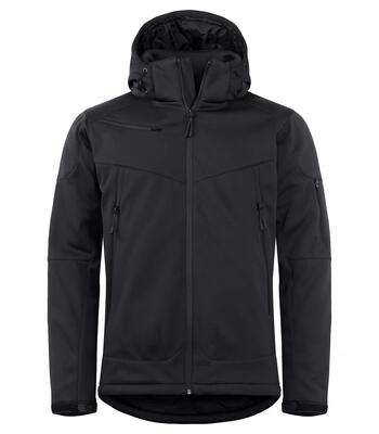Clique grayland gewatteerde softshell jas heren waterdicht – black
