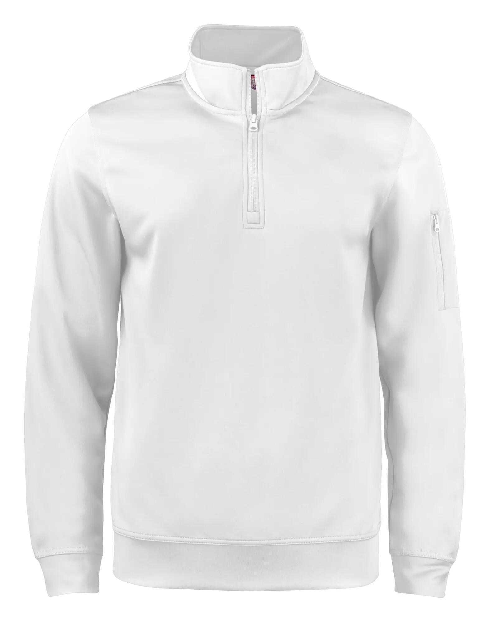 clique Basic Active Half Zip – White 1/4