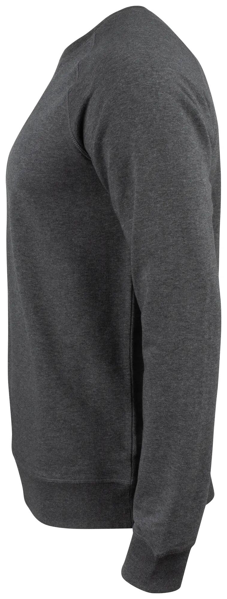clique Premium OC Roundneck — sweatshirt crew em algodão orgânico – anthracite 3/4