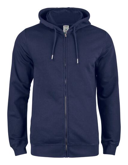 clique Premium OC Hoody Full Zip aus Bio-Baumwolle – dark Marineblau