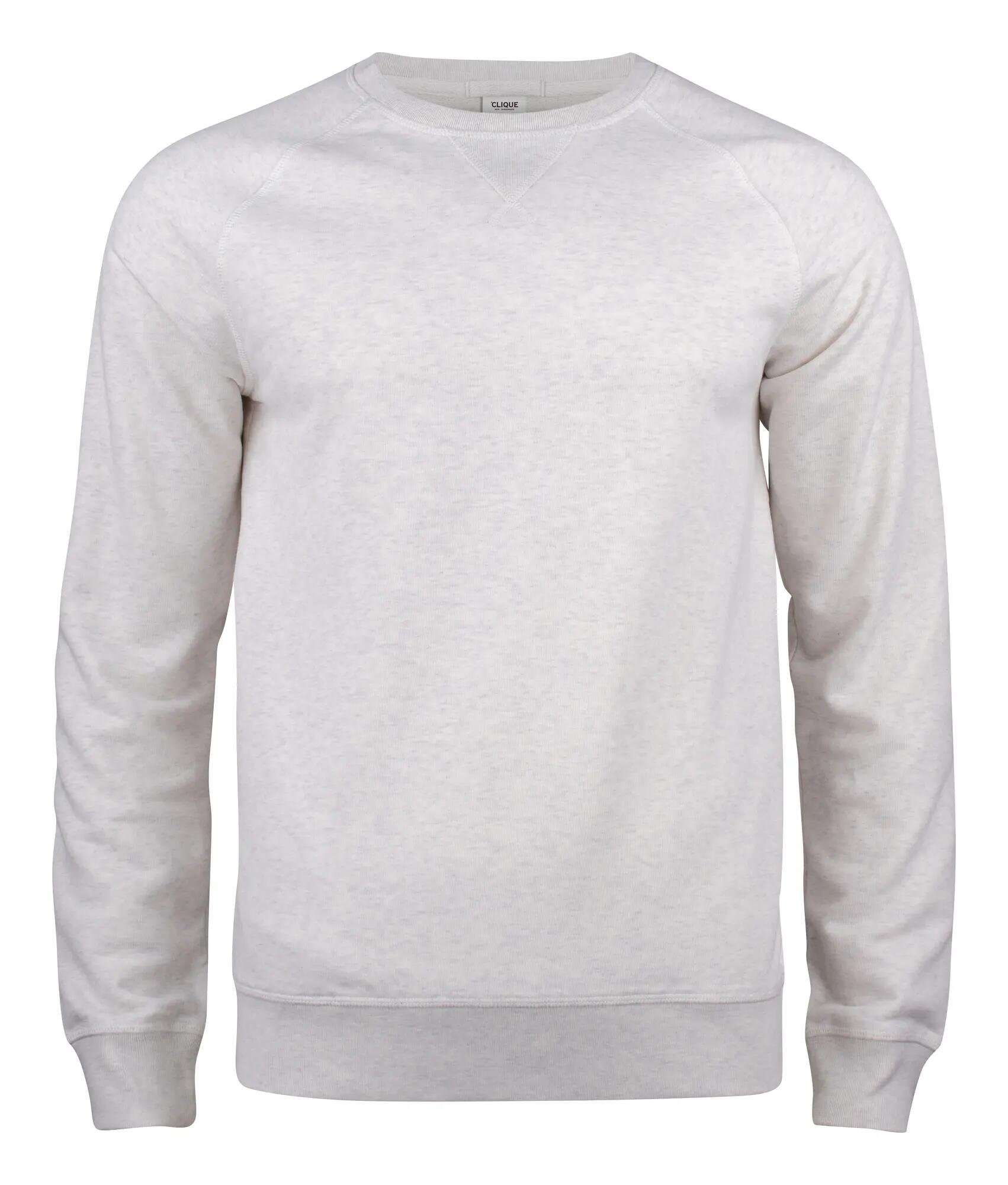 clique Premium OC Roundneck heren sweater van biologische katoenmix – nature 1/4