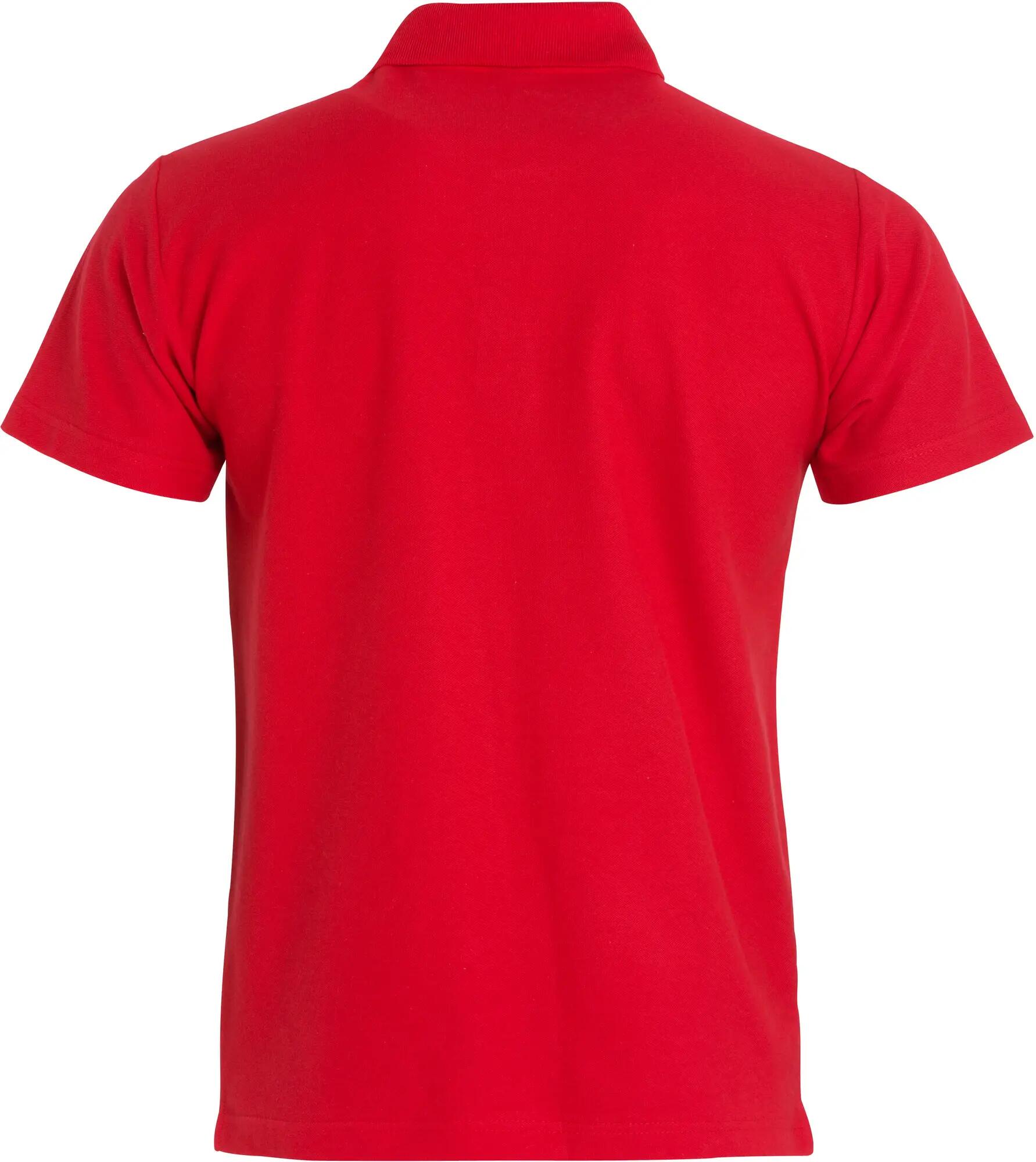 clique Basic Polo S/S Junior czerwony, 100% poliester – red 2/4
