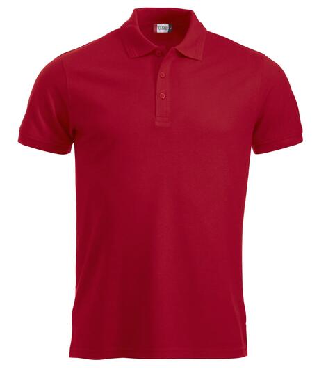 clique Polo Manhattan z tkaniny mieszanej, kołnierz w paski – red
