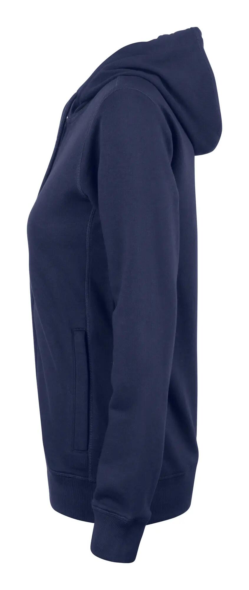 clique Premium OC Hoody Full Zip Women - felpa con zip in cotone bio – dark navy 3/4
