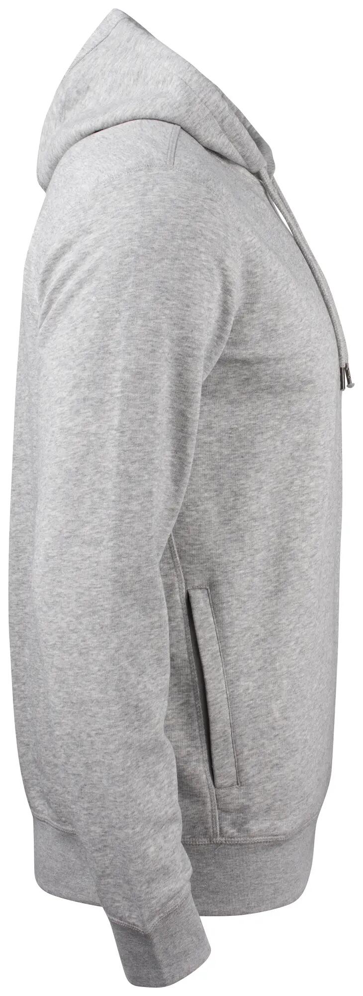 clique Premium OC Hoody – hoodie em algodão orgânico misto – grey melange 4/4