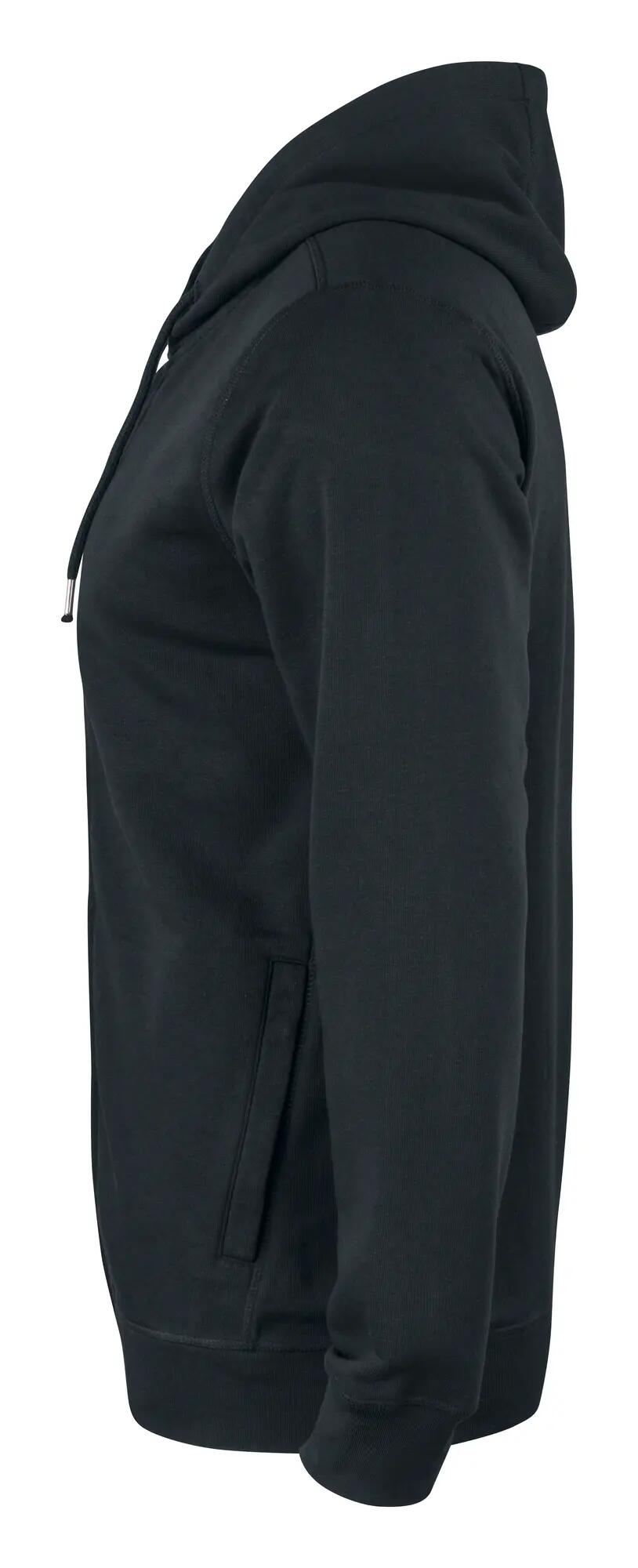 clique Premium OC Hoody Full Zip - sweat zippé en coton bio – black 3/4