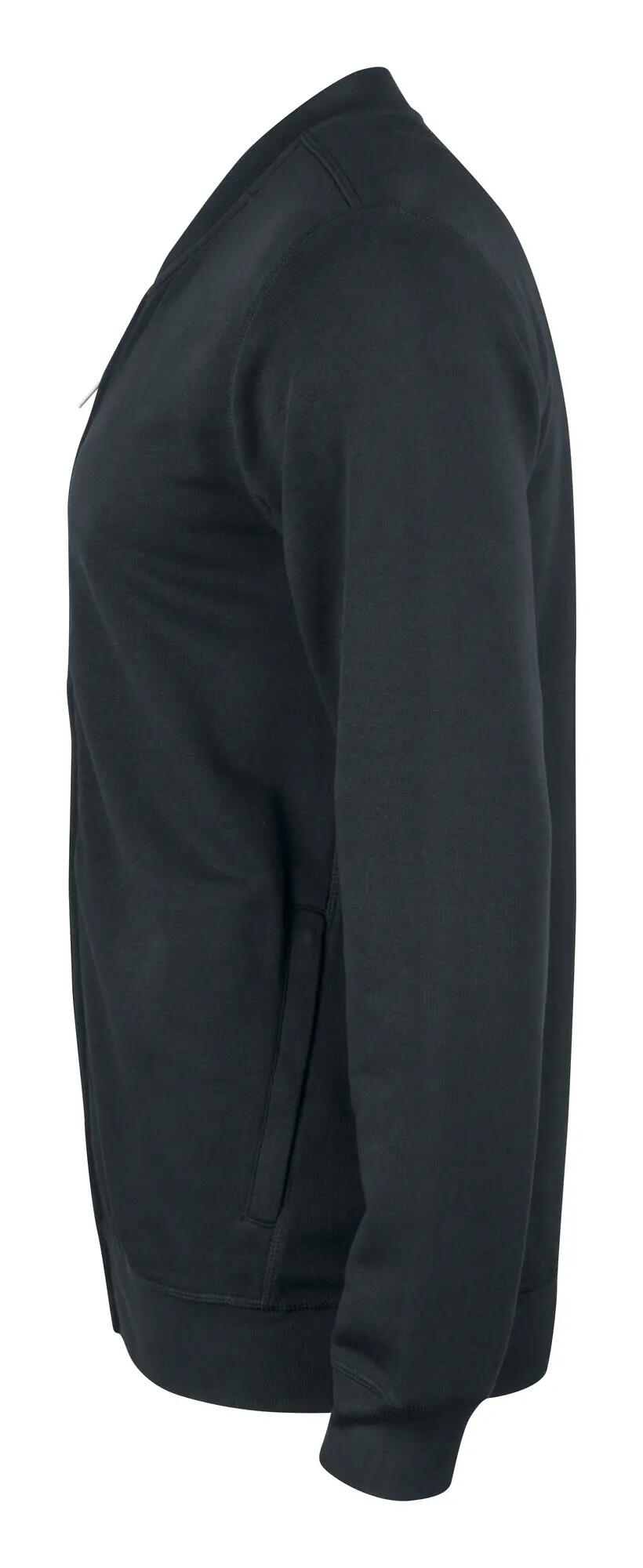 clique Premium OC Cardigan com fecho integral em algodão orgânico e poliéster – 3/4