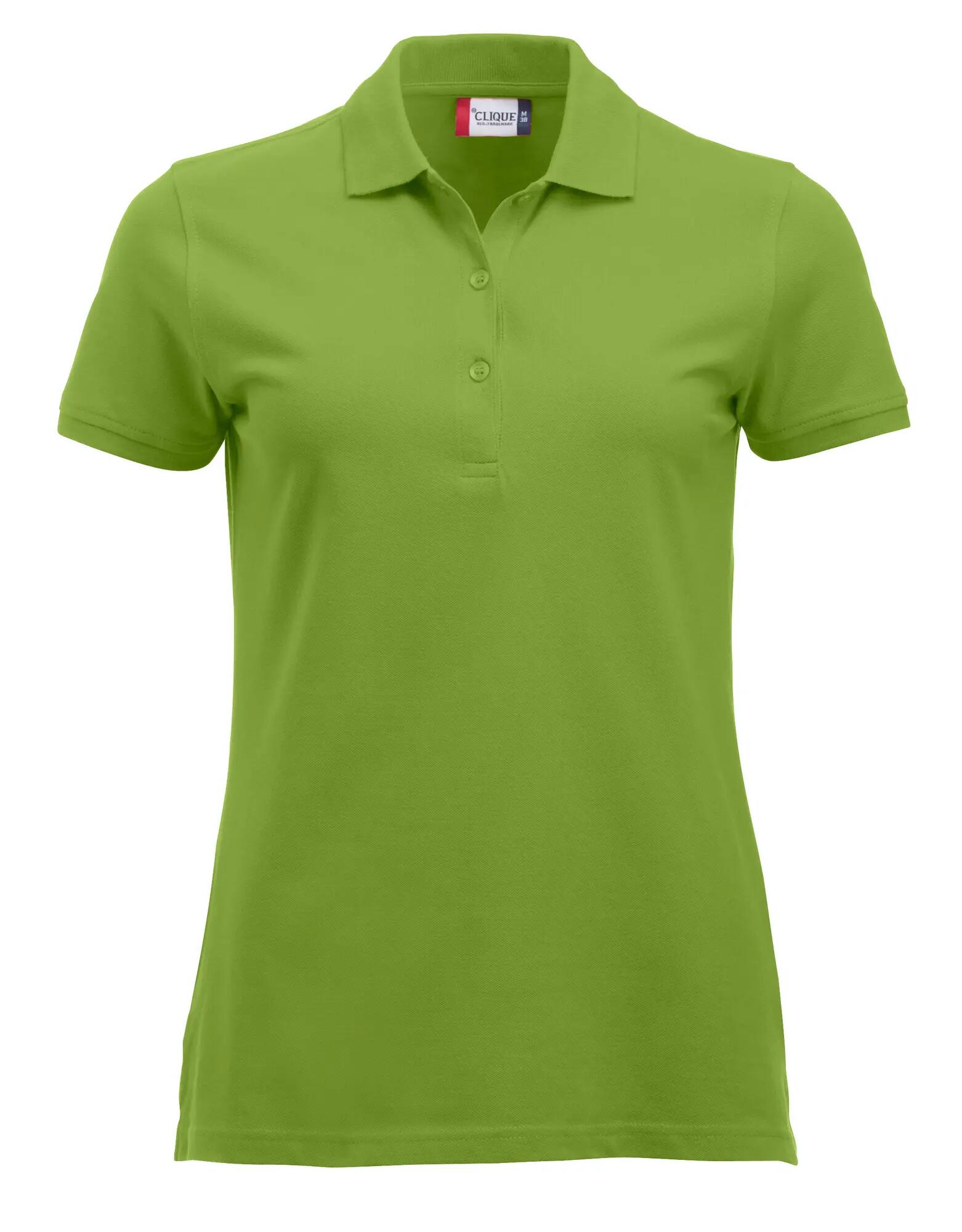 clique Classic Marion S/S Damespolo — moderne pasvorm, 100% katoen – light green 1/4