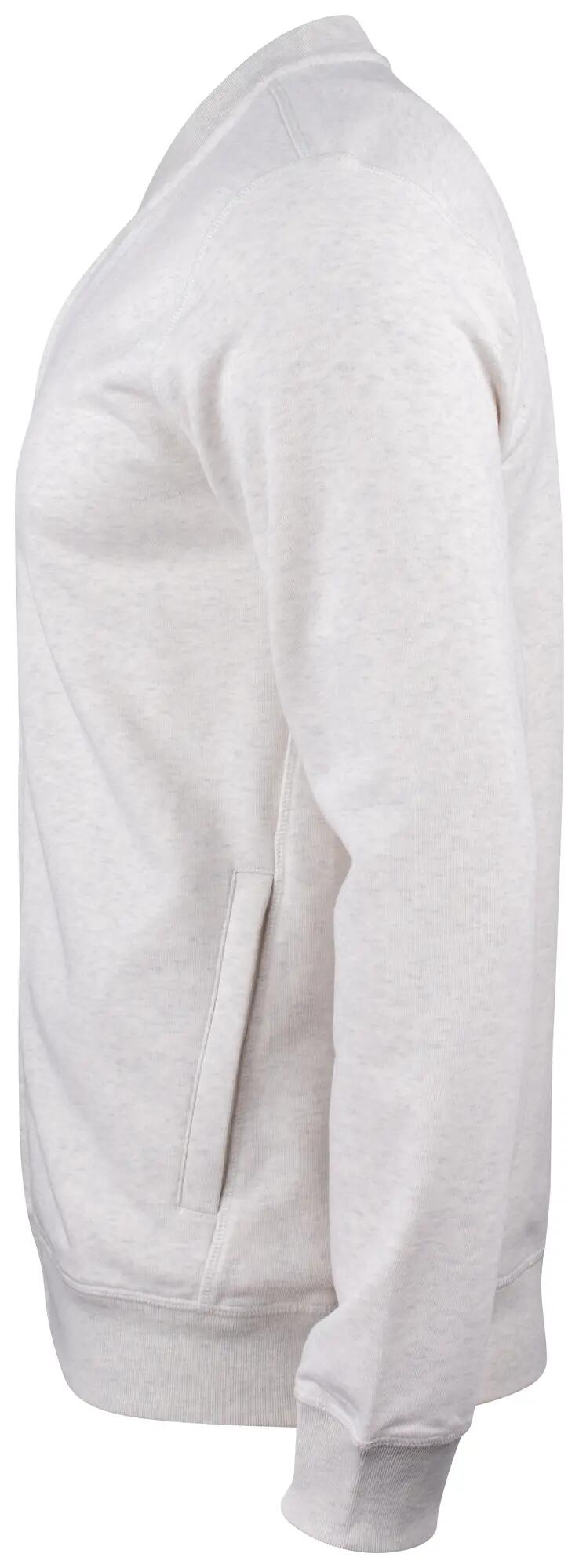 clique Cardigan Premium OC com fecho completo em algodão biológico – nature 3/4