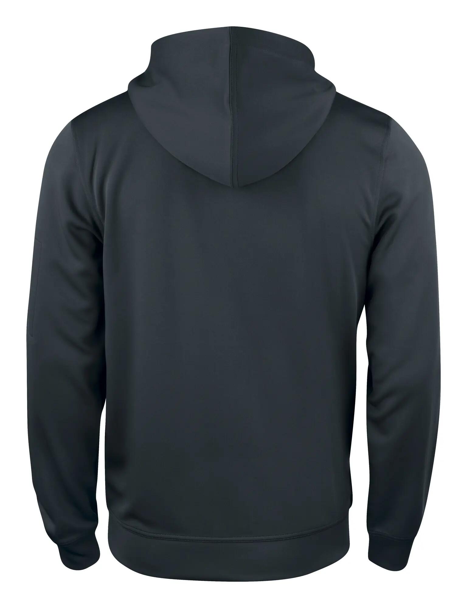 clique Basic Active Hoody Full Zip – hoodie com fecho, 100% poliéster – black 2/4