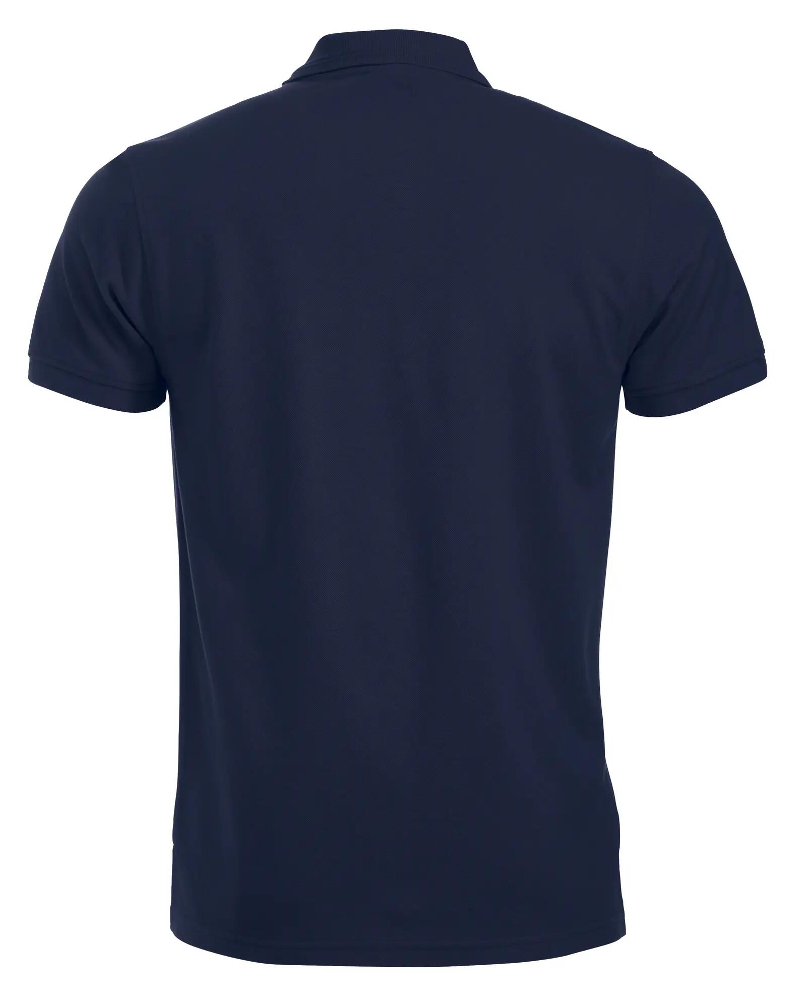 clique Polo Manhattan em dark navy com riscas jacquard na gola 2/4
