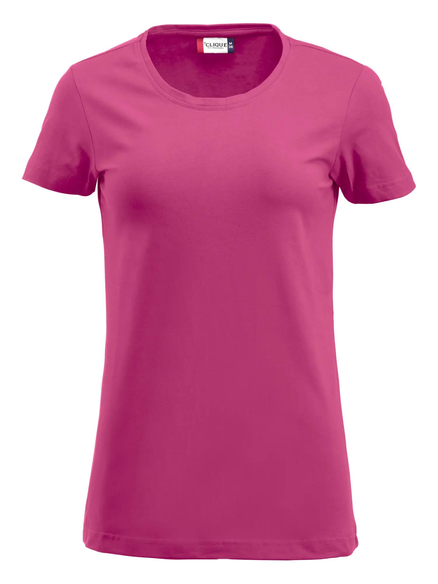 clique Damen Top Carolina S/S - Rundhals, dehnbar – bright cerise 1/4