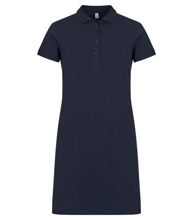 clique Marietta Polo-Kleid aus 100% Baumwolle – Dark Marineblau