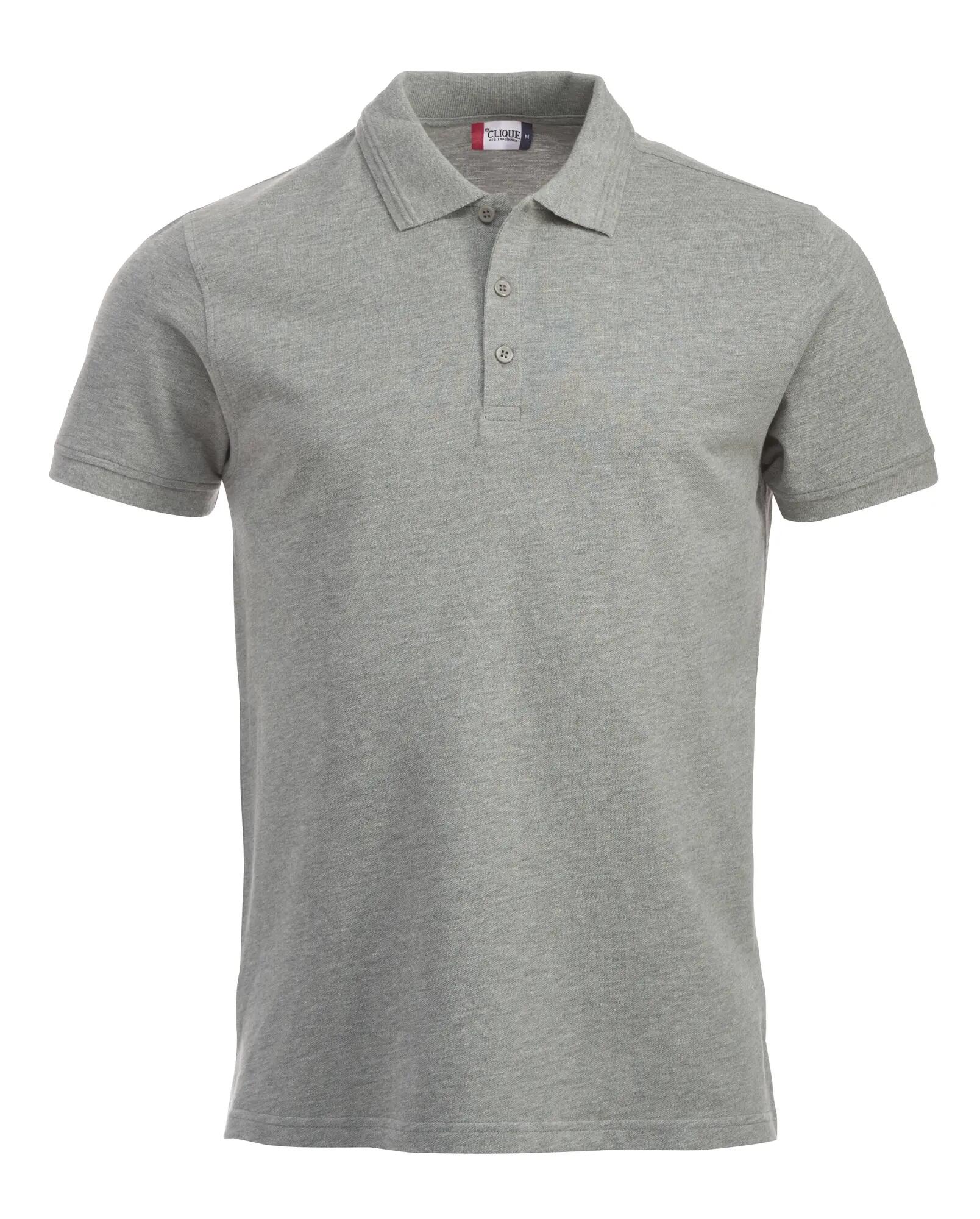 clique Polo Manhattan in grey melange – sportieve look 1/4